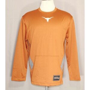 Majestic Section 101 Texas Longhorns Orange Gray L/S Thermal Shirt Mens Size Med